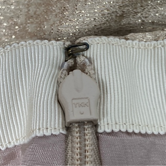 J Crew Womens Pleat Front Silk Blend A-Line Skirt Size 4 Gold Metallic - Picture 10 of 12